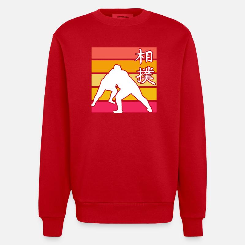 Sumo Rétro - Sweat bio épais oversize fabriqué en UE - rouge
