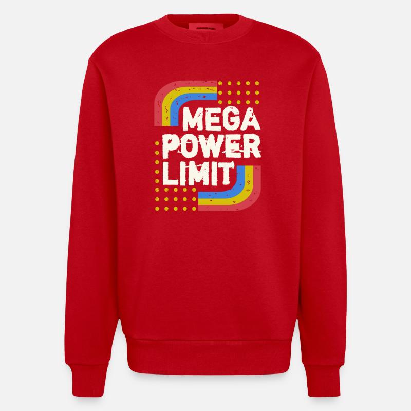 Méga limite de puissance - Sweat bio épais oversize fabriqué en UE - rouge