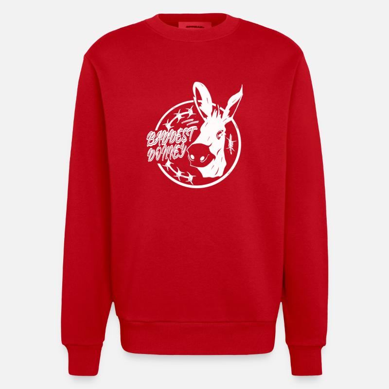 Der schlimmste Esel - Heavyweight Oversized Organic Crew Neck Made in EU - Rot