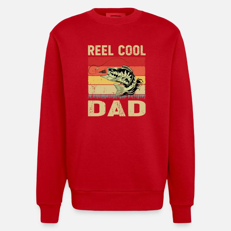 Moulinet Cool Dad - Sweat bio épais oversize fabriqué en UE - rouge