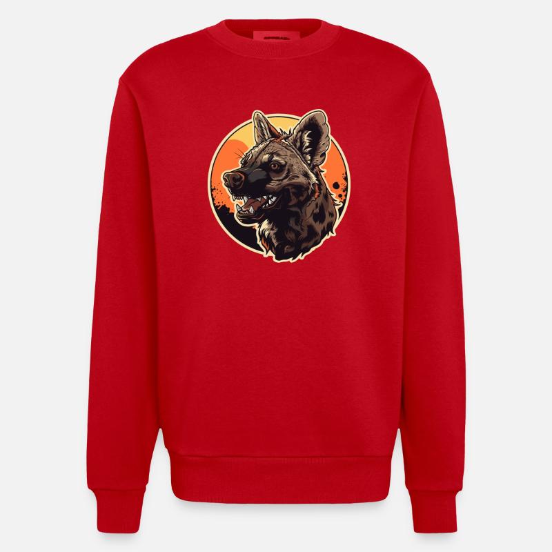 Erdwölfe Erdwolf - Heavyweight Oversized Organic Crew Neck Made in EU - Rot