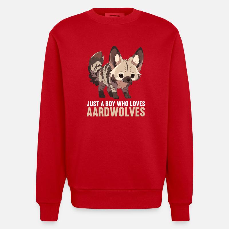 Aardwolves Aardwolf - Heavyweight Oversized Organic Crew Neck Made in EU - red