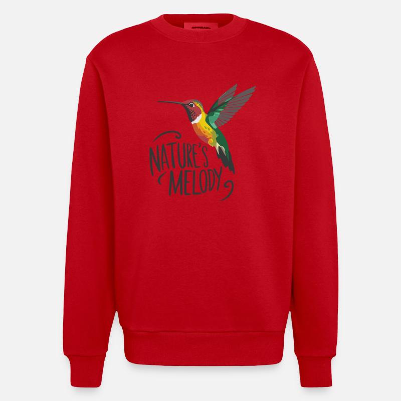 LA MÉLODIE DE LA NATURE - Sweat bio épais oversize fabriqué en UE - rouge