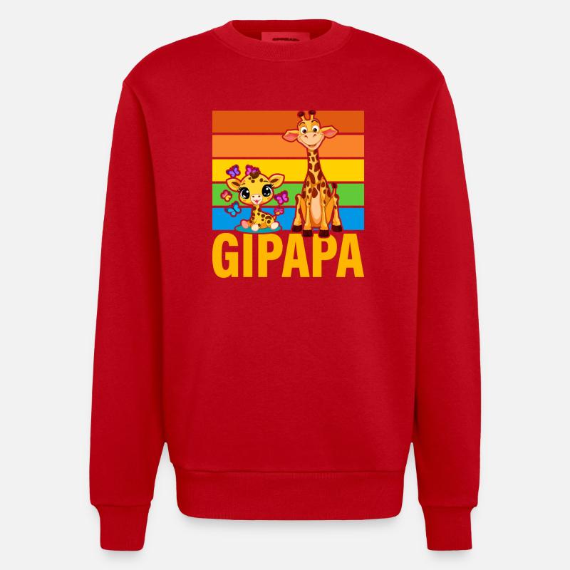 Gipapa - Sweat bio épais oversize fabriqué en UE - rouge