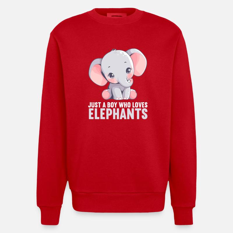 Éléphant Éléphant - Sweat bio épais oversize fabriqué en UE - rouge