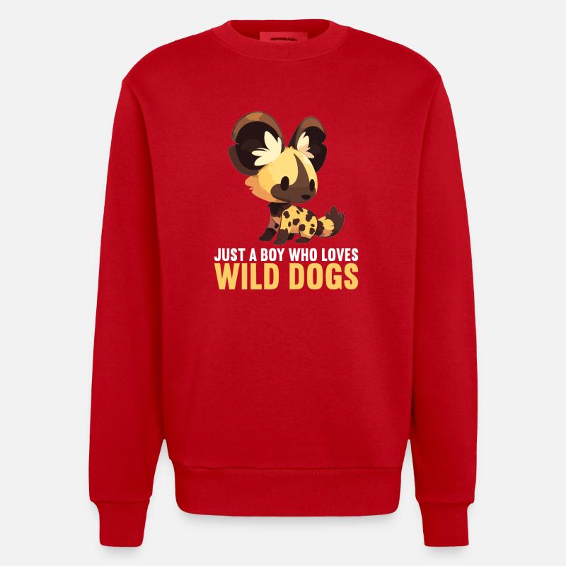 Wildhunde Wildhund - Heavyweight Oversized Organic Crew Neck Made in EU - Rot