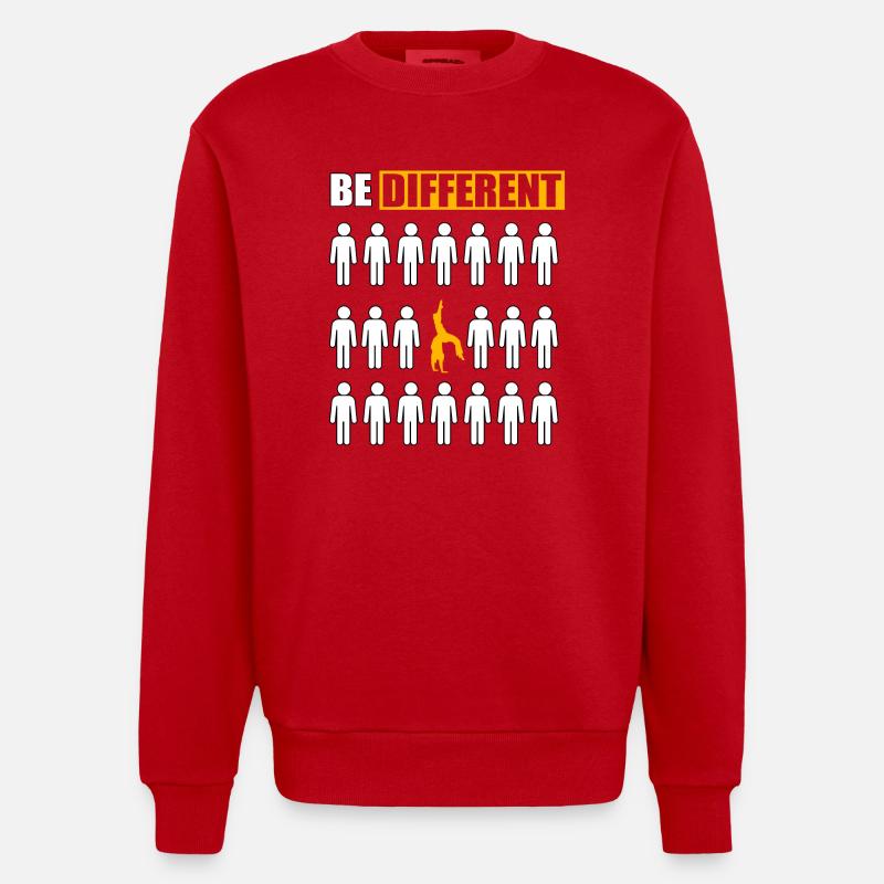 Sei anders Capoeira - Heavyweight Oversized Organic Crew Neck Made in EU - Rot