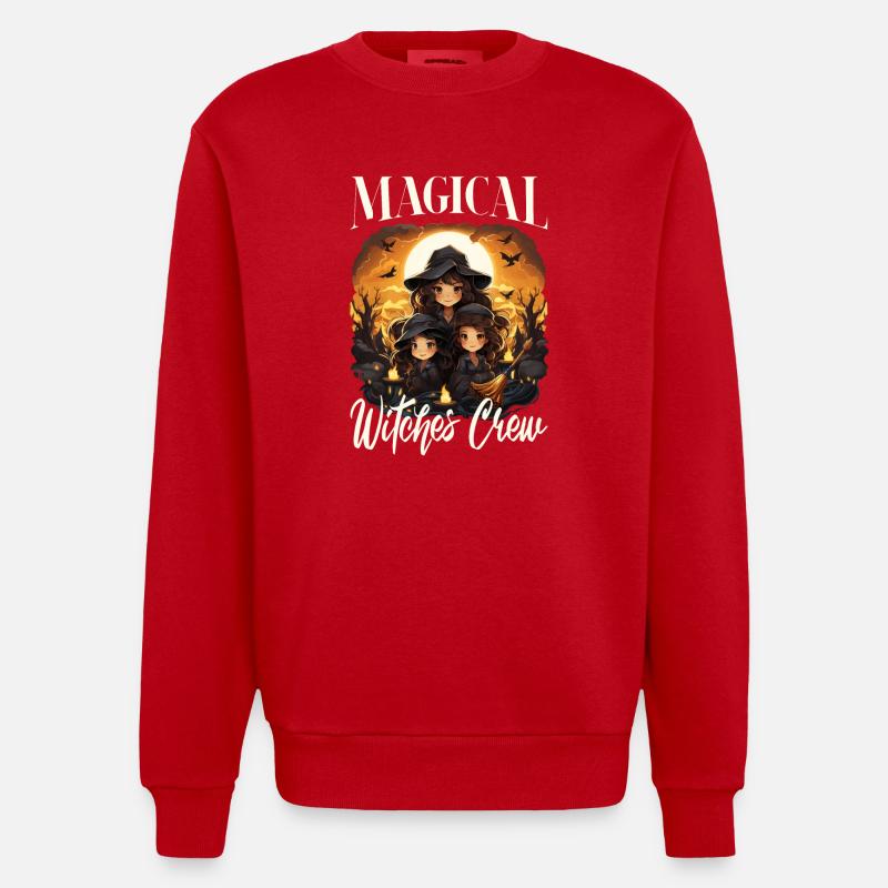 Hexen - Heavyweight Oversized Organic Crew Neck Made in EU - Rot