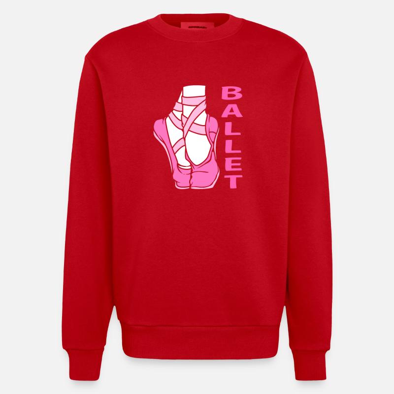 Danseuse de ballet - Sweat bio épais oversize fabriqué en UE - rouge