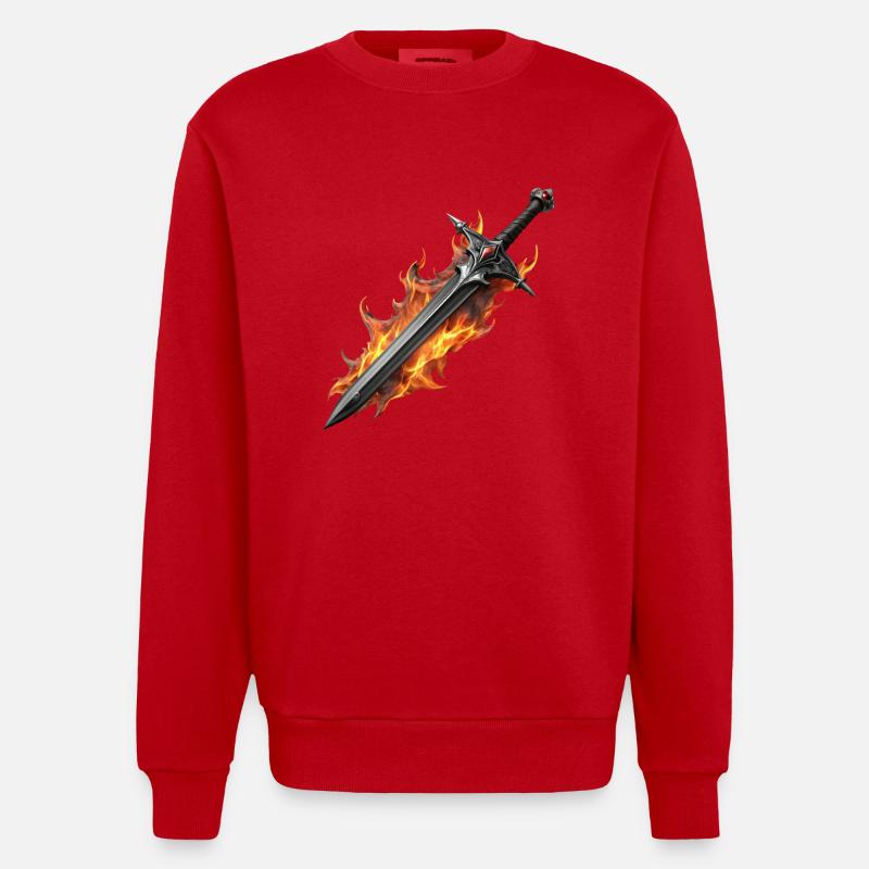 ÉPÉES - Sweat bio épais oversize fabriqué en UE - rouge