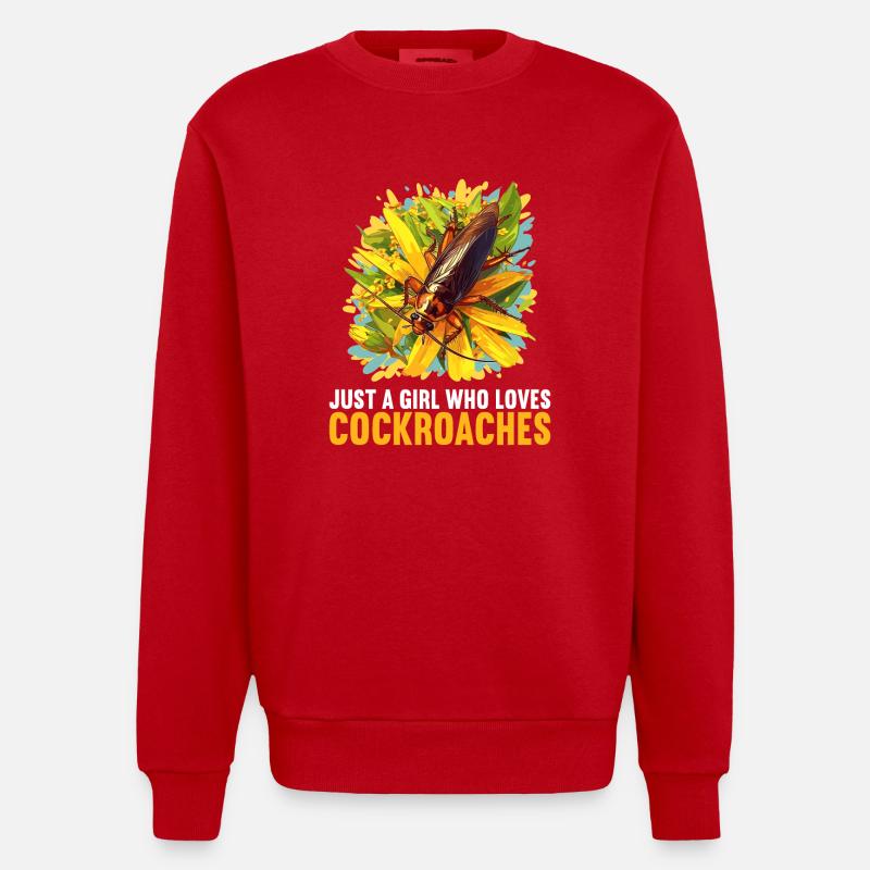 cafards cafards cafards cafard - Sweat bio épais oversize fabriqué en UE - rouge