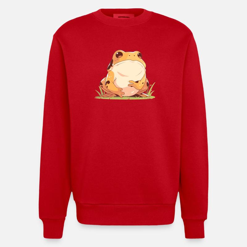 Crapaud crapaud crapaud - Sweat bio épais oversize fabriqué en UE - rouge