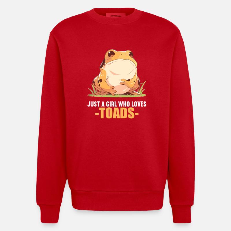 Crapaud crapaud crapaud - Sweat bio épais oversize fabriqué en UE - rouge