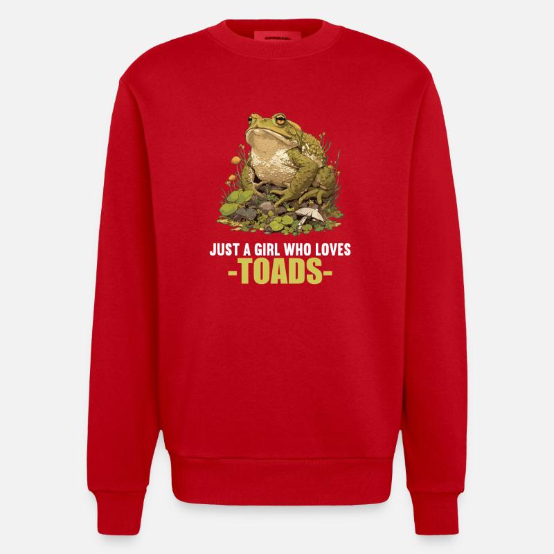 Crapaud crapaud crapaud - Sweat bio épais oversize fabriqué en UE - rouge