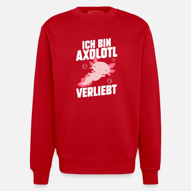 Axolotl - Sweat bio épais oversize fabriqué en UE - rouge