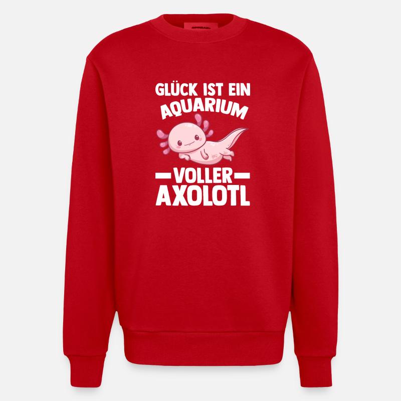 Axolotl - Sweat bio épais oversize fabriqué en UE - rouge