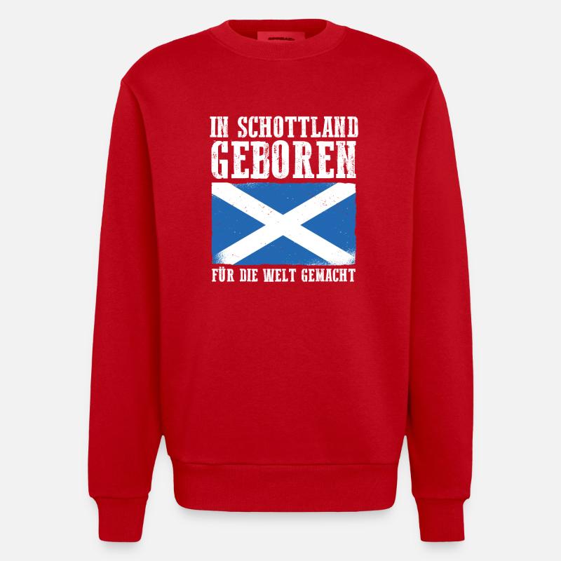 Ecossais Ecosse Ecosse Ecosse - Sweat bio épais oversize fabriqué en UE - rouge