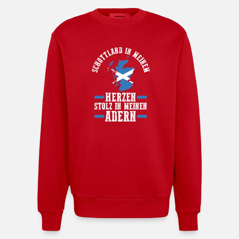 Ecossais Ecosse Ecosse Ecosse - Sweat bio épais oversize fabriqué en UE - rouge