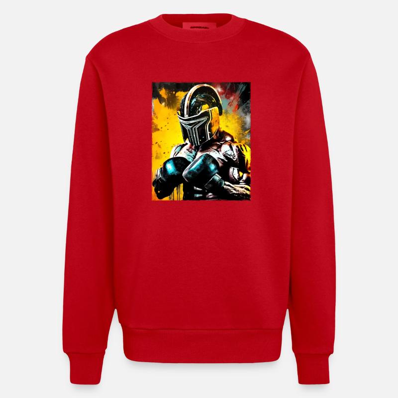 Boxer Spartan Boxe Gladiateur Boxe - Sweat bio épais oversize fabriqué en UE - rouge