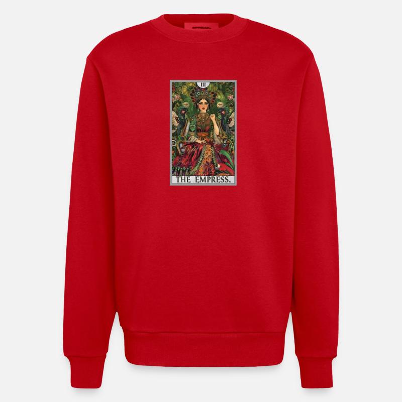 Carte de tarot L’impératrice L’impératrice - Sweat bio épais oversize fabriqué en UE - rouge
