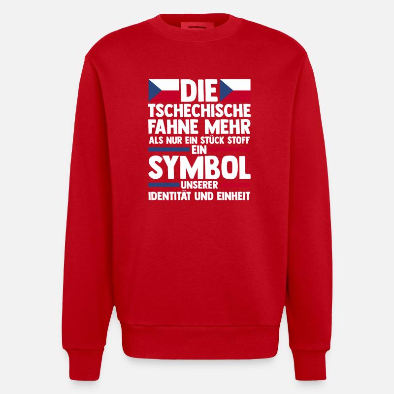 Tchèques République tchèque - Sweat bio épais oversize fabriqué en UE - rouge