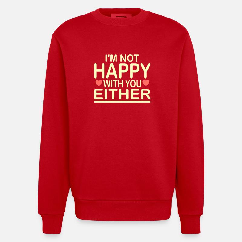 Pas content - Sweat bio épais oversize fabriqué en UE - rouge