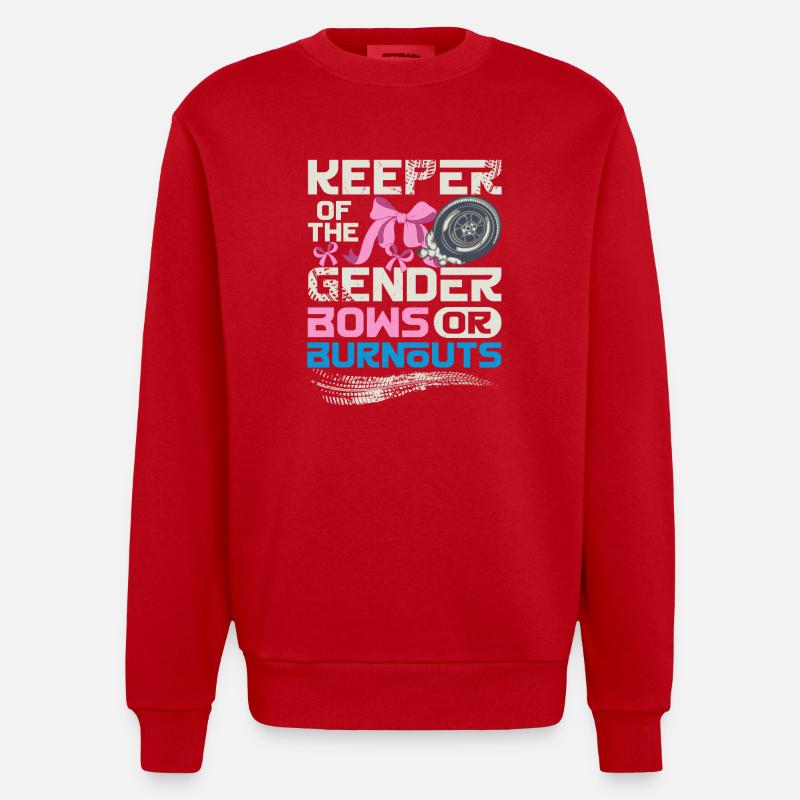 Hüter der Gender-Burnouts oder Verbeugungen - Heavyweight Oversized Organic Crew Neck Made in EU - Rot