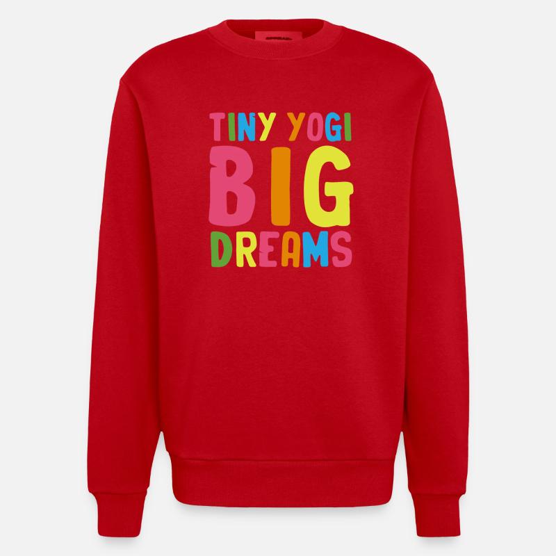 Tiny Yogi Big Dreams Méditation - Sweat bio épais oversize fabriqué en UE - rouge