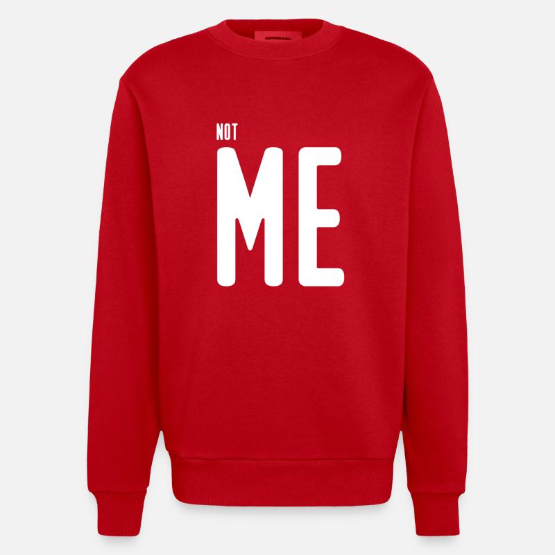 NICHT ICH - Heavyweight Oversized Organic Crew Neck Made in EU - Rot