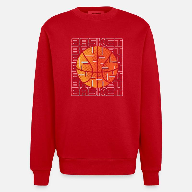 Basket-ball Joueurs de basket-ball - Sweat bio épais oversize fabriqué en UE - rouge