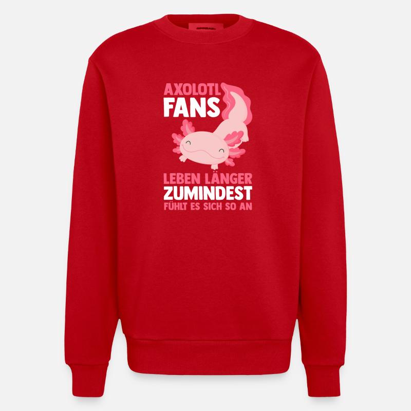 Axolotl - Sweat bio épais oversize fabriqué en UE - rouge