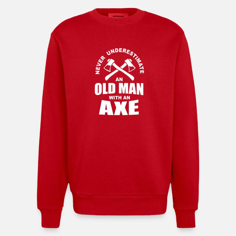 Lancer de hache - Sweat bio épais oversize fabriqué en UE - rouge