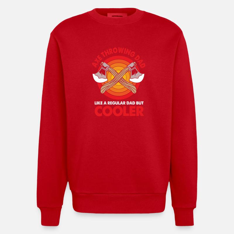 Axt Werfen - Heavyweight Oversized Organic Crew Neck Made in EU - Rot