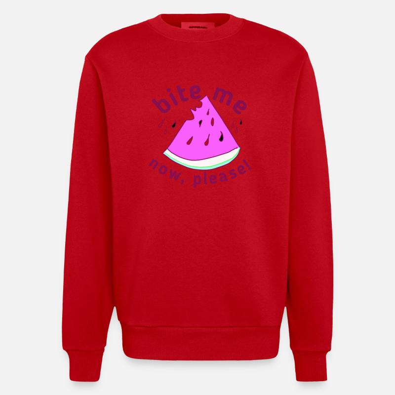 Pastèque Fruit Maritime Tendance - Sweat bio épais oversize fabriqué en UE - rouge