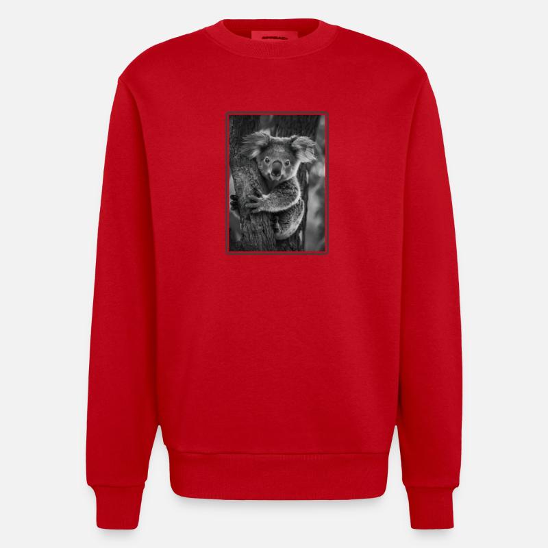 Koalas Koala - Sweat bio épais oversize fabriqué en UE - rouge