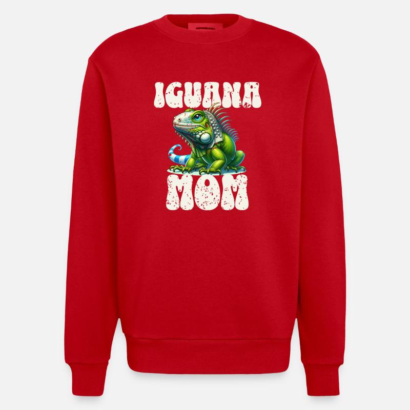 Leguan - Heavyweight Oversized Organic Crew Neck Made in EU - Rot