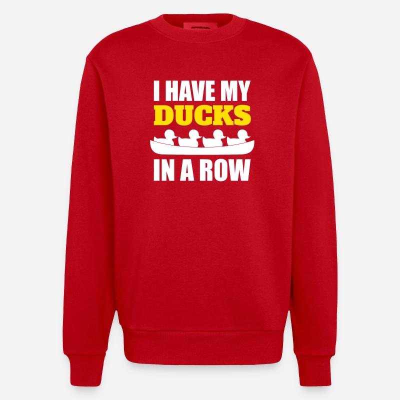 Équipe d’aviron Aviron drôle - Sweat bio épais oversize fabriqué en UE - rouge