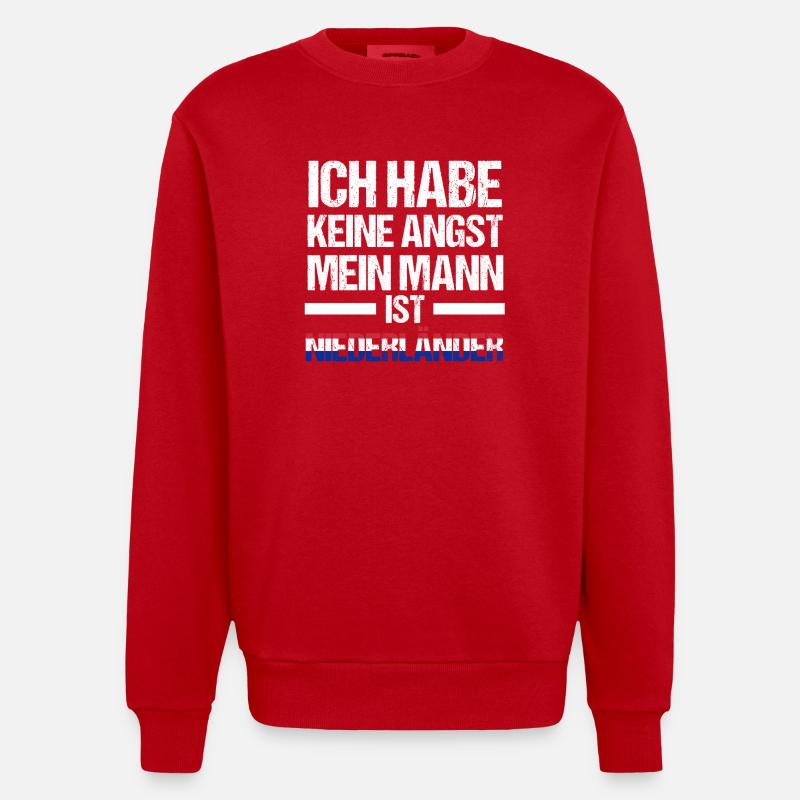 Pays-Bas Pays-Bas - Sweat bio épais oversize fabriqué en UE - rouge