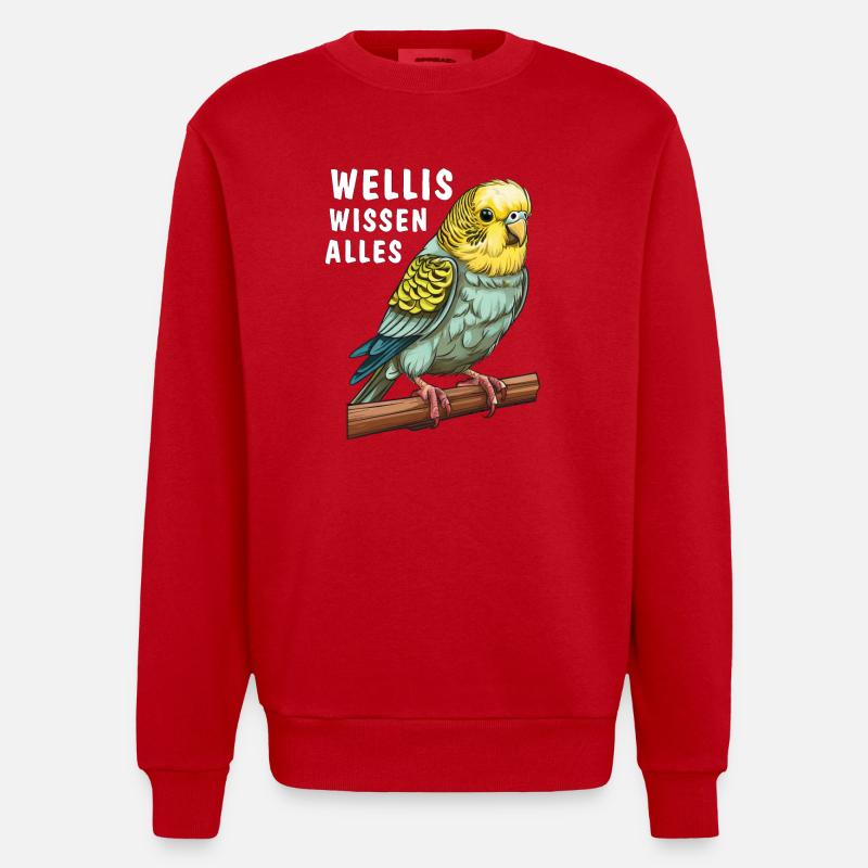 VOGEL WELLIS SAIT TOUT - Sweat bio épais oversize fabriqué en UE - rouge