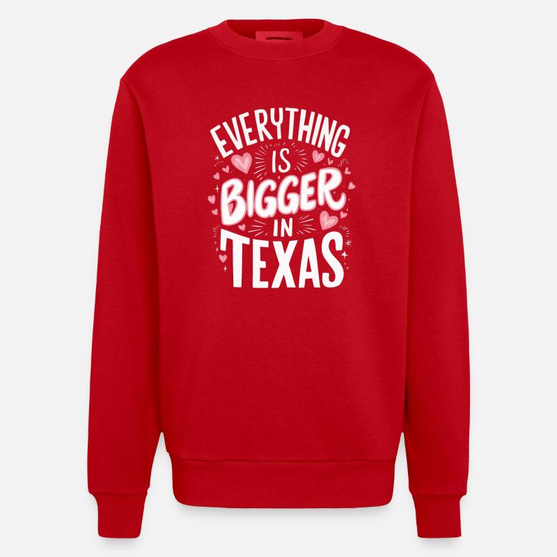 État du Texas Texans Texas - Sweat bio épais oversize fabriqué en UE - rouge