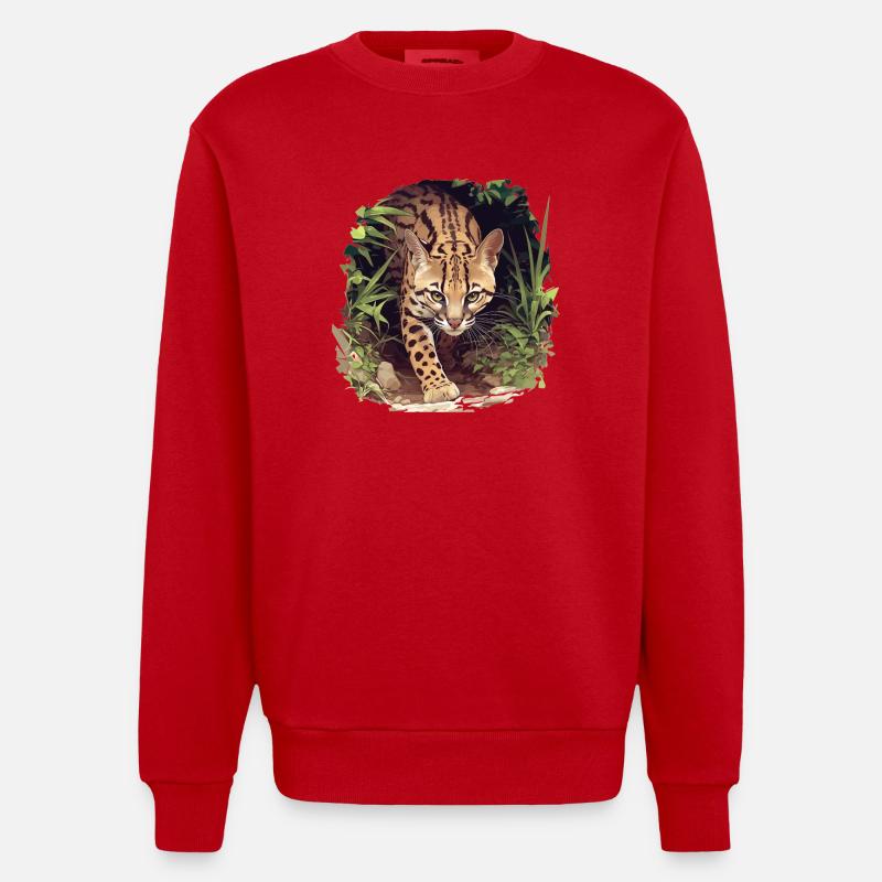 Ocelots Ocelot - Sweat bio épais oversize fabriqué en UE - rouge
