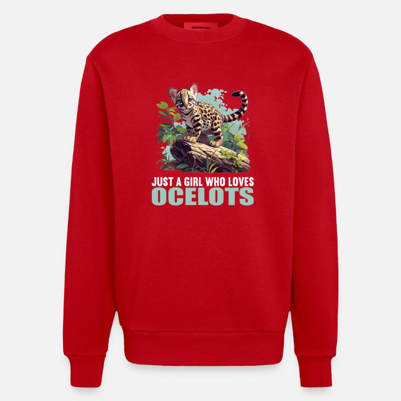 Ocelots Ocelot - Sweat bio épais oversize fabriqué en UE - rouge