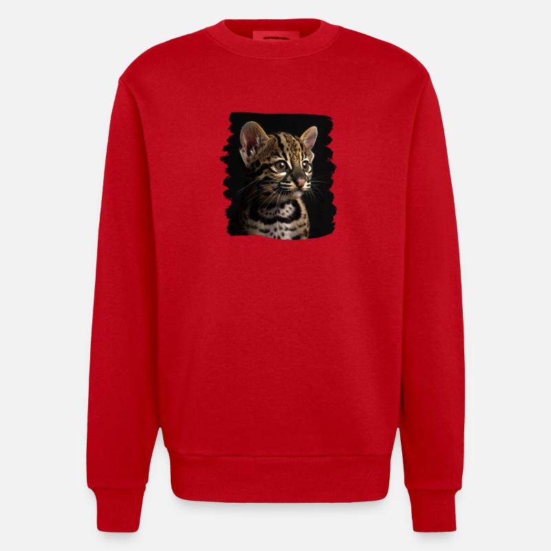 Ocelots Ocelot - Sweat bio épais oversize fabriqué en UE - rouge