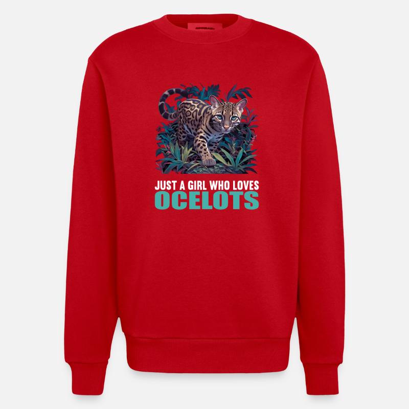 Ocelots Ocelot - Sweat bio épais oversize fabriqué en UE - rouge
