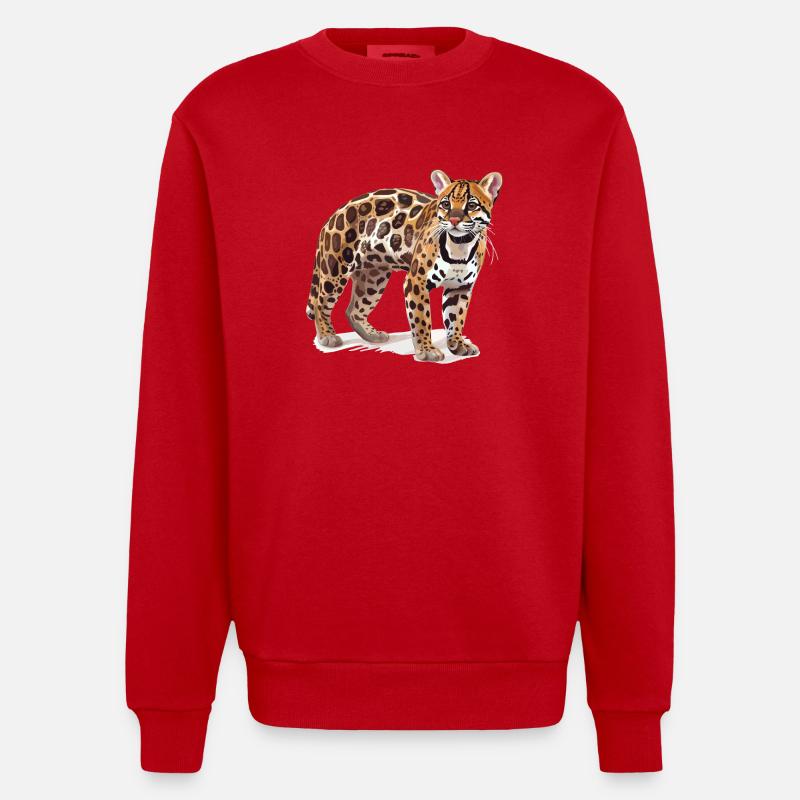 Ocelots Ocelot - Sweat bio épais oversize fabriqué en UE - rouge