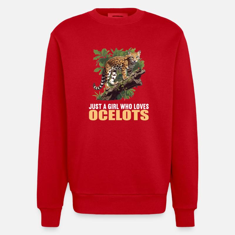 Ocelots Ocelot - Sweat bio épais oversize fabriqué en UE - rouge