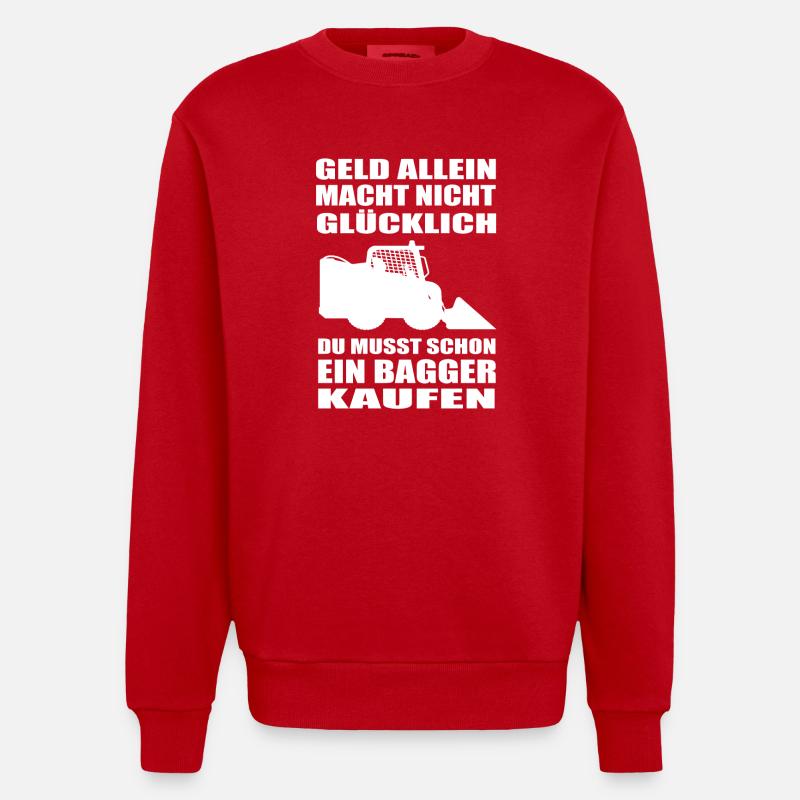 Landschaftsbauer - Heavyweight Oversized Organic Crew Neck Made in EU - Rot