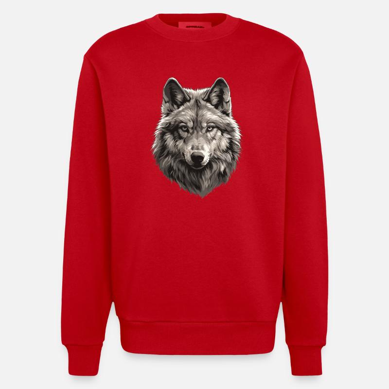 Ulver ulv - Heavyweight Oversized Organic Crew Neck produsert i EU - rød