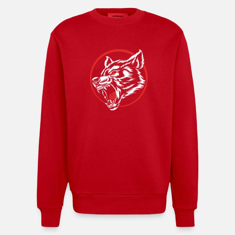 Werwolf - Heavyweight Oversized Organic Crew Neck Made in EU - Rot