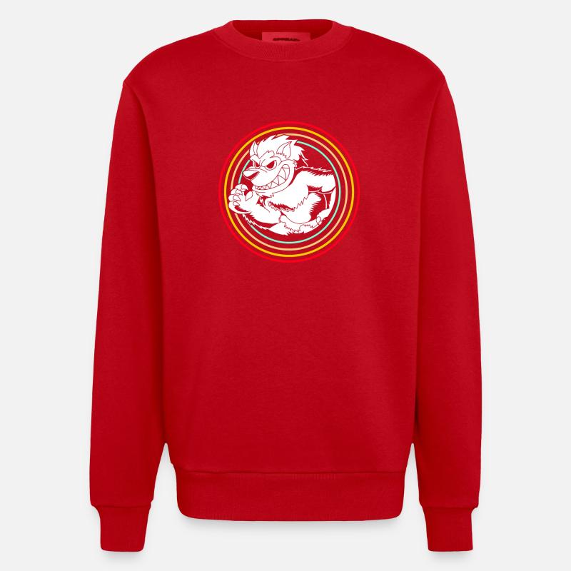 Werwolf - Heavyweight Oversized Organic Crew Neck Made in EU - Rot